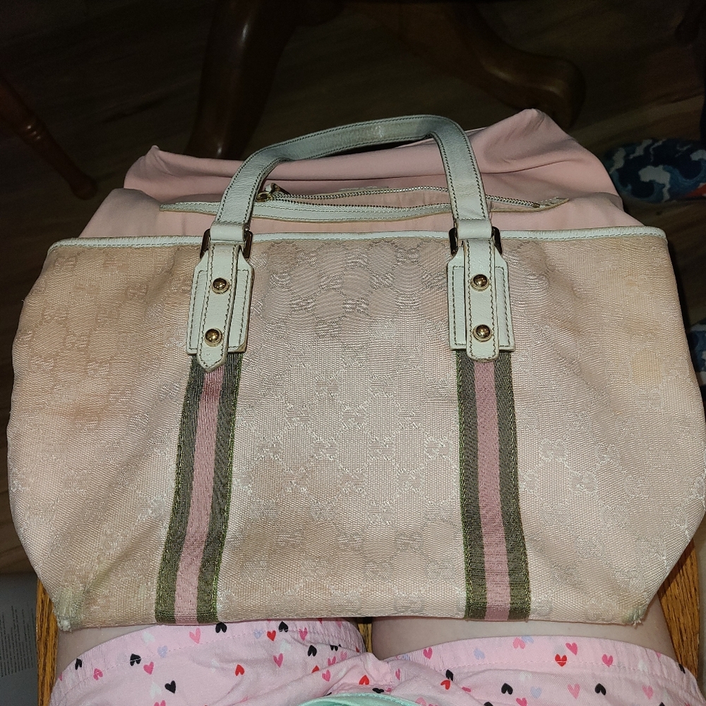 Gucci Rehab Pink Tote Bag - Dirty and Shredding and corner wear